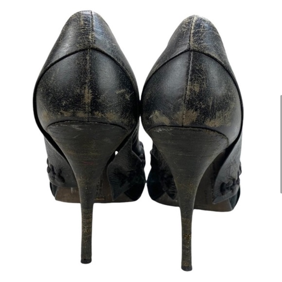 ALLSAINTS Rugged PeepToe Platform Heels 37 - Picture 7 of 13